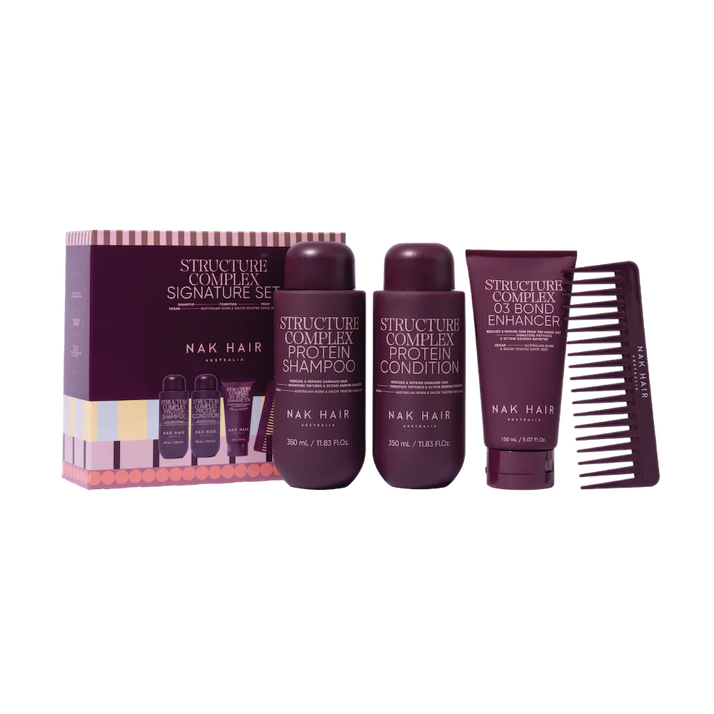 NAK HAIR - Structure Complex Trio Shampoo and Conditioner 350ml + Treatment 150ml