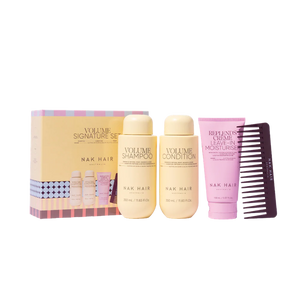 NAK Volume Trio Shampoo, Conditioner 350ml + Treatment 150ml + Hair Comb