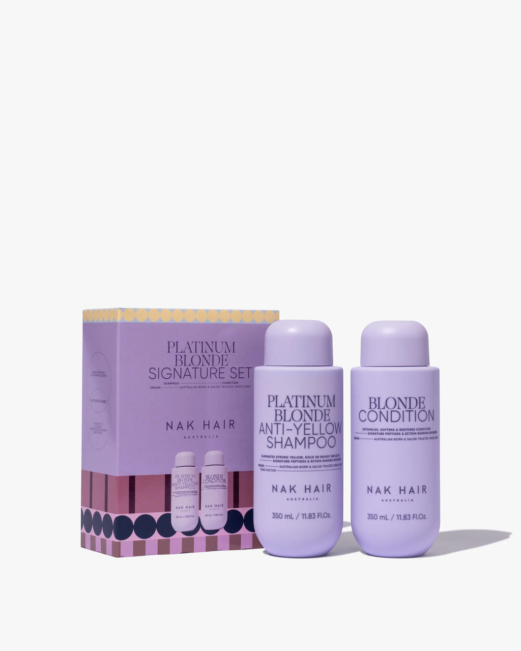 NAK Platinum Blonde Duo Shampoo, Conditioner 350ml